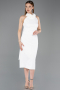 Midi White Cocktail Dress ABK2551