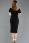 Midi Black Party Dress ABK2555