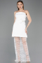 Short White Dantelle Party Dress ABK2557