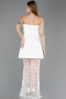 Short White Dantelle Party Dress ABK2557