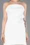 Short White Dantelle Party Dress ABK2557