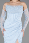 Midi Light Blue Dantelle Cocktail Dress ABK2558