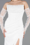 Midi White Dantelle Cocktail Dress ABK2558