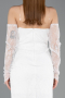 Midi White Dantelle Cocktail Dress ABK2558