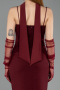 Midi Burgundy Cocktail Dress ABK2559