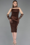Midi Brown Cocktail Dress ABK2559
