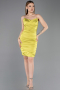 Short Pistachio Green Satin Cocktail Dress ABK2561