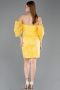 Short Yellow Cocktail Dress ABK2563