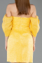 Short Yellow Cocktail Dress ABK2563