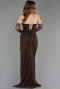 Long Brown Dantelle Evening Dress ABU5770