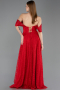 Long Red Dantelle Evening Dress ABU5867