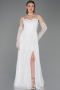 Long White Dantelle Evening Dress ABU5887