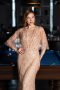 Long Gold Beaded Evening Dress ABU5798