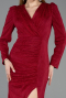 Burgundy Long Dantelle Evening Dress ABU5720