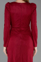 Burgundy Long Dantelle Evening Dress ABU5720
