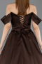Long Brown Satin Evening Gown ABU5891