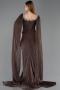 Long Brown Chiffon Evening Dress ABU5868