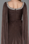 Long Brown Chiffon Evening Dress ABU5868