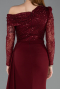 Long Burgundy Evening Dress ABU5893