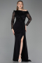 Long Black Evening Dress ABU5893