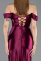 Cherry Colored Long Evening Dress ABU3611