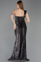 Long Black Scaly Evening Dress ABU5894
