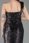 Long Black Scaly Evening Dress ABU5894