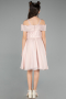 Short Powder Color Girl Dress ABK2565
