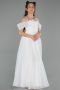 Long White Girl Dress ABU5903
