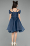Short Navy Blue Girl Dress ABK2566