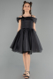 Short Black Girl Dress ABK2566