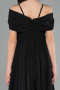 Long Black Satin Girl Dress ABU5910