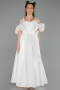 Long White Girl Dress ABU5912