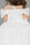 Long White Satin Kid Wedding Dress ABG176