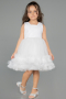 Short White Girl Dress ABK2570