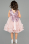 Short Powder Color Girl Dress ABK2570