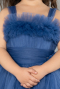 Front Short Back Long Indigo Girl Dress ABO129