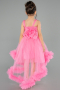 Front Short Back Long Pink Girl Dress ABO130