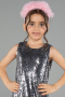 Short Anthracite Girl Dress ABK2574