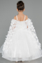 Long White Kid Wedding Dress ABG179