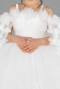 Long White Kid Wedding Dress ABG179