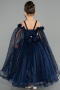 Long Navy Blue Kid Wedding Dress ABG179
