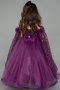 Long Purple Kid Wedding Dress ABG179