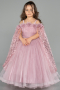 Long Powder Color Kid Wedding Dress ABG179