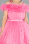 Long Pink Kid Wedding Dress ABG183