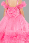 Long Pink Kid Wedding Dress ABG183