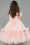 Long Powder Color Kid Wedding Dress ABG183