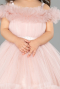 Long Powder Color Kid Wedding Dress ABG183