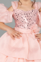 Long Powder Color Kid Wedding Dress ABG184