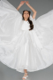 Long White Girl Dress ABU5912
